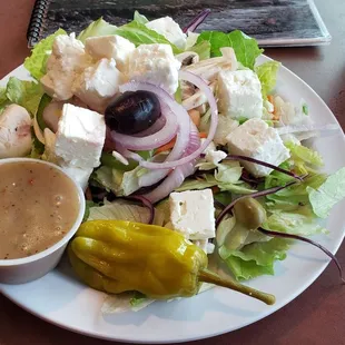 "Small" feta salad, woah!!