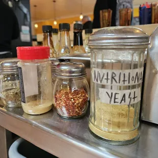 a variety of spices on a counter