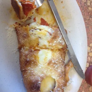 Pepperoni Stromboli. It's $7.99 but it's huge!