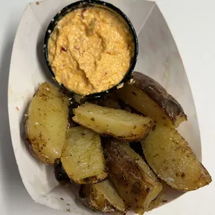 Greek Lemon Potatoes &amp; Spicy Whipped Feta