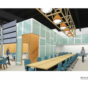 Coworking area rendering