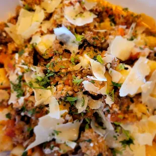 Ricotta gnocchi with bolognese - so fantastic!  Gnocchi made fresh daily!