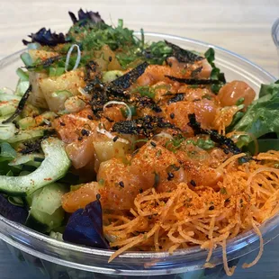 Spicy Salmon w/ mixed greens