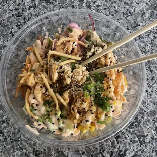 3 topping large Poke Bowl, Ato burritos &amp; poke bowls