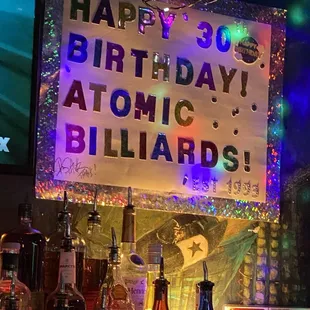 a happy 30th birthday sign