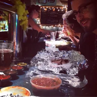 Favorite part about Atomic, BYOF!! Dinner with the regulars.