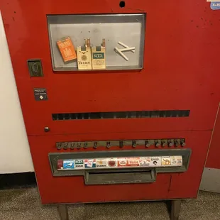 Decor, old cigarette machine vending