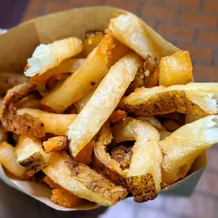 a basket of french fries