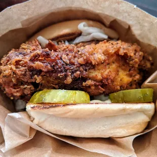 Duck Fat Fried Chicken Sandwich