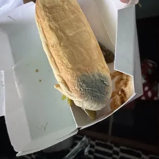 Chili dog with mold