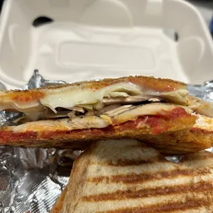 The Ion Panini with a nice first bite of it