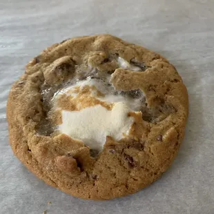 They started having ooey gooey fresh bake cookies, each day is a different kind. Today's cookie is S'mores! I came back and bout 5 more!