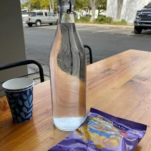 Fresh bottle of water with every order