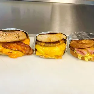 Breakfast sandwiches