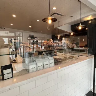 a view of the counter area