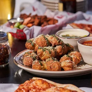 Atomic Cowboy home of Denver Biscuit Co &amp; Fat Sully&apos;s NY Pizza, loaded garlic knots