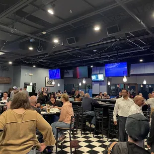 The bar side of the house