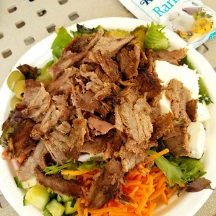 Atomic Salad with beef, $7.99