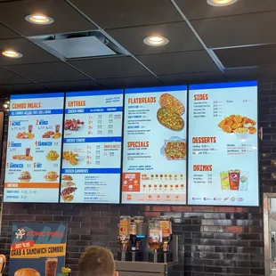 Menu board.