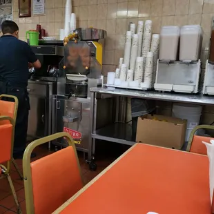 a man preparing food