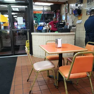 the interior of the restaurant