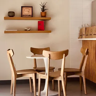 interior - limited seating (tables and wall counter)