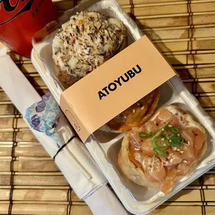 Garlic Butter Crab, Spicy Tuna, Fresh Salmon