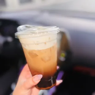Jasmine tea w crema + boba + extra ice !