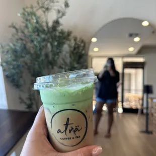Pandan Coffee and Inside