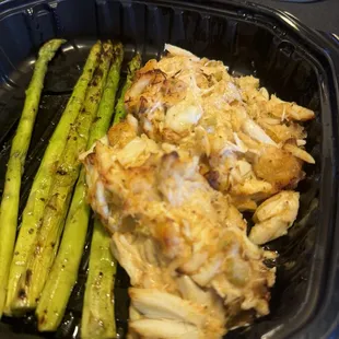 Crab cake dinner
