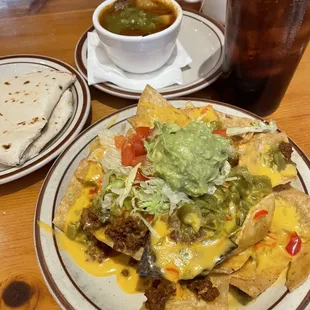 Half order of nachos &amp; green chile stew!