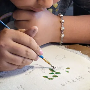 We walked upon this beautiful cute little shop and my daughter had to paint something.