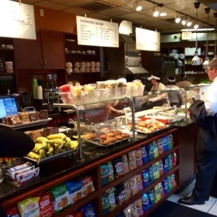 The food line and prep area.