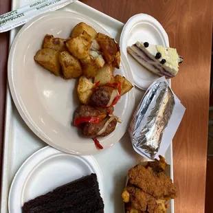 Assorted lunch items