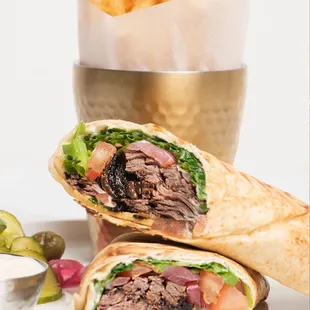 SKIRT STEAK SHAWARMA WRAP
