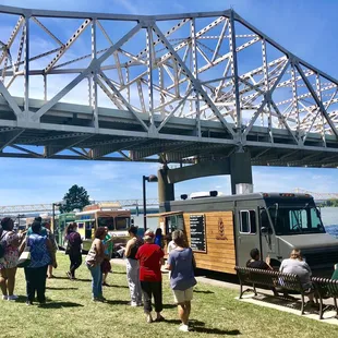 At "Food Truck Mash Up" event