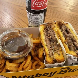 Texas Toast Smash Burger and Fries