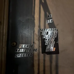 Waiting in the front