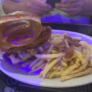 Buffalo chicken burger