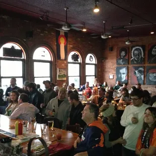 Where ya wanna be watching the big game!  Especially with he new big screen.