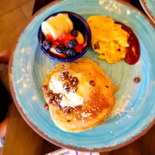 Chocolate chip pancakes. Can't be beat!