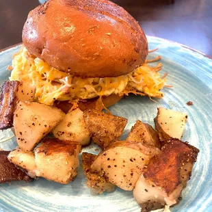 Hemingway sandwich (w/ham) and a side of green homemade hot sauce (not included in the picture)