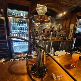 a hook on the bar