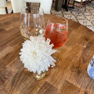 Bianca and the strawberry acobia spritz