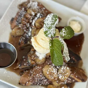Bananas foster French toast