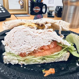 a sandwich on a plate