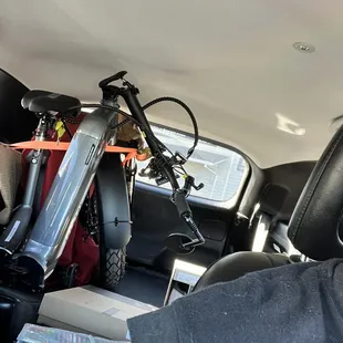 E-bike loaded into my Jeep