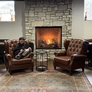 A real fire to cozy up next to