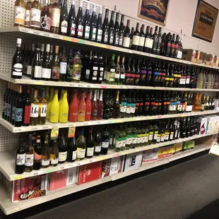 a wide selection of alcohol