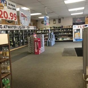 a wide view of the store